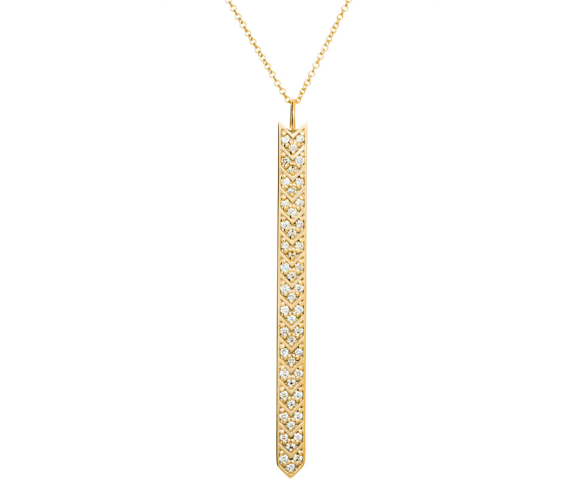Vintage 14ct Rose Gold Diamond Chevron Pendant Necklace 18 Inch Box Chain  585 on eBid United States | 211319082