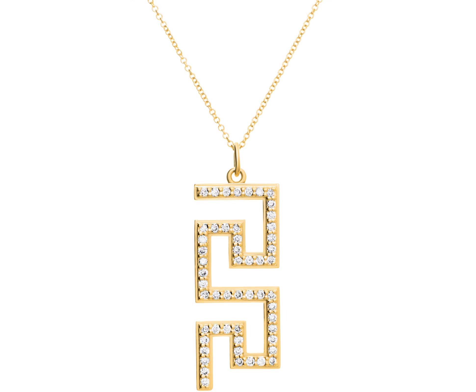 Gold Greek Key Disc 3-Row Necklace - Lovisa